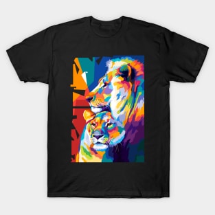 Animals Lion Wpap Art T-Shirt